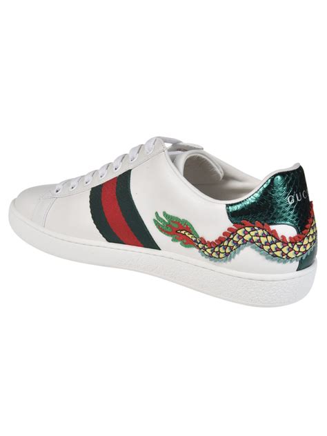 gucci white dragon sneakers|Gucci ghost shoes.